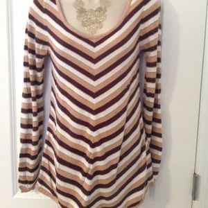 Long sleeve stripped sweater
